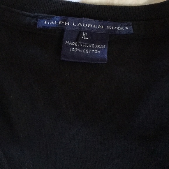 Ralph Lauren Sport Black V Neck Soft Cotton Top XL - Picture 3 of 4